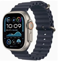 Smartwatch Apple Watch Ultra 2 GPS + Cellular 49mm Titanium Case Ocean Band Granatowy (MX4D3EL/A). Niebieskie zegarki smartwatch Apple, bez wzorów. Za 3,605.63 zł.