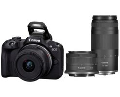 Canon EOS R50 + RF-S 18-45mm + RF 75-300mm. Aparaty bezlusterkowce Canon. Za 3,999.00 zł.