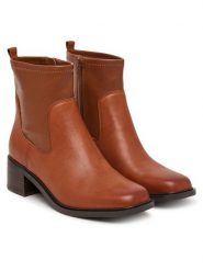 Aldo Botki Tywyn 14405271 Brązowy. Brązowe botki damskie Aldo, bez wzorów, ze skóry, bez obcasa, na słupku, bez zapięcia. Za 599.99 zł.