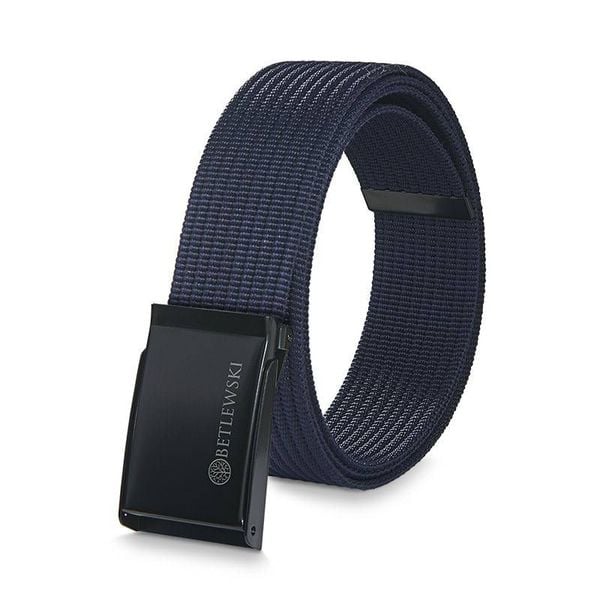 Pasek parciany BETLEWSKI PRC-21_CZ-1 M granatowy. Niebieskie paski męskie Betlewski, z materiału. Za 34.99 zł.