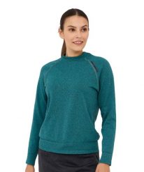 Bluza damska wełniana Brubeck OUTDOOR MERINO. Zielone bluzy damskie Brubeck, s, bez wzorów, z materiału, klasyczne, bez ramiączek, bez kaptura. Za 249.00 zł.