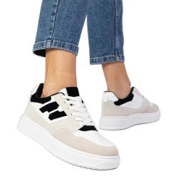 Biało-czarne sneakersy trampki damskie białe. Białe trampki i tenisówki damskie bez wzorów, z syntetyku, bez zapięcia. Za 84.03 zł.