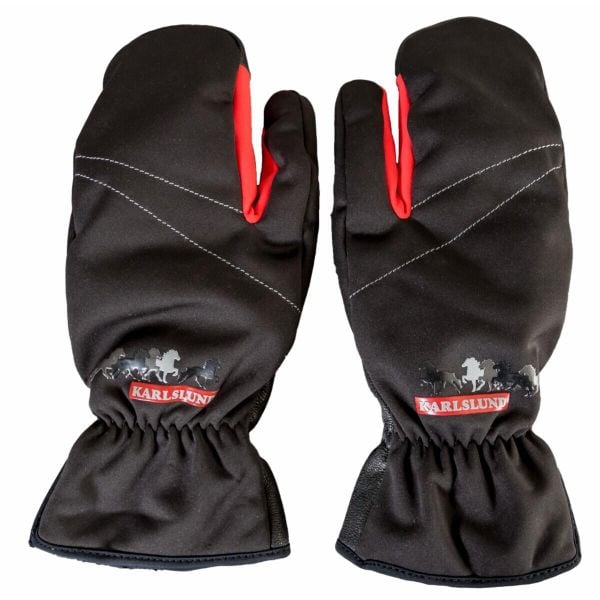 Rękawice narciarskie Karlslund Lux. Czarne rękawiczki damskie KARLSLUND, bez wzorów, ze skóry. Za 227.50 zł.