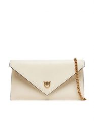 PINKO Torebka Flat Purse Mini AI 25-26 PCPL 105347 A0F1 Écru. Torebki do ręki damskie Pinko, bez wzorów, ze skóry, bez dodatków. Za 699.99 zł.