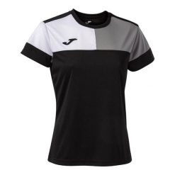 Damski jersey Joma Crew V. Czarne koszulki sportowe damskie Joma, bez wzorów, z jersey, bez ramiączek, do piłki nożnej. Za 69.79 zł.