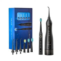 Szczoteczka soniczna do zębów z zestawem końcówek oraz irygatorem FairyWill FW-507+FW-5020E. Białe szczoteczki soniczne FairyWill. Za 149.00 zł.