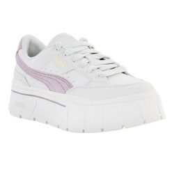 Kobiety/Panie Mayze Stack Skórzane Buty Sportowe. Białe obuwie trekkingowe damskie Puma, bez zapięcia. Za 637.99 zł.