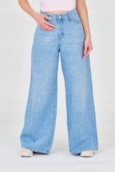 7 FOR ALL MANKIND Niebieskie jeansy Zoey. Niebieskie jeansy damskie 7 for all mankind, bez wzorów, z bawełny. W wyprzedaży za 499.99 zł.