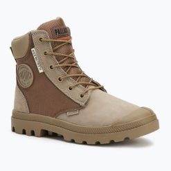 Buty Palladium Pampa Sc Wpn U-S dune. Brązowe obuwie trekkingowe damskie Palladium, bez zapięcia. Za 439.99 zł.