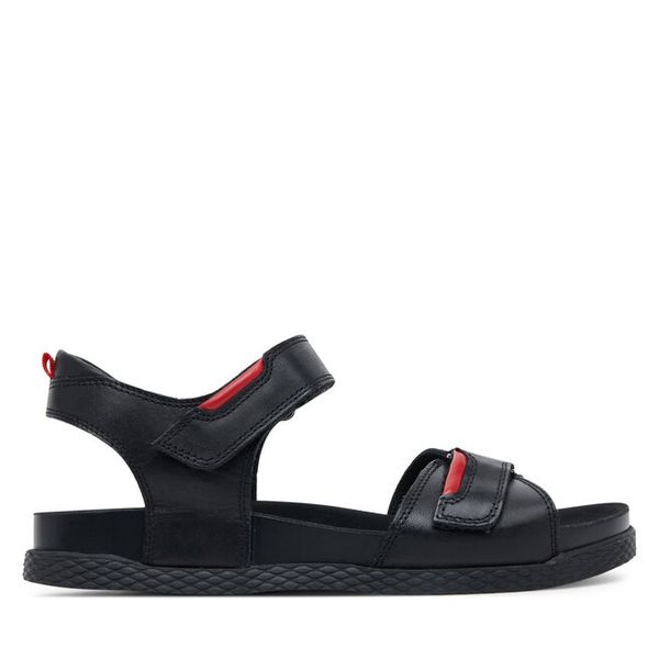 Sandały Lasocki. Czarne sandały damskie Lasocki, bez wzorów, bez obcasa, na płaskiej podeszwie, bez zapięcia. Za 179.99 zł.