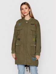 Blugirl Blumarine Płaszcz przejściowy RA2047 T3074 Zielony Regular Fit. Zielone kurtki damskie Blugirl Blumarine, bez wzorów, z bawełny, bez kołnierzyka, bez kaptura. Za 4,599.00 zł.
