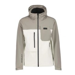 Kurtka przeciwdeszczowa do wędrówek Icepeak Brandit. Białe kurtki męskie Icepeak, l, bez wzorów, z materiału, bez kaptura. Za 443.00 zł.
