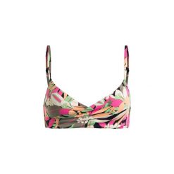 Góra od stroju kąpielowego ROXY Printed Beach Classics Wrap. Czarne bikini Roxy, bez wzorów, z elastanu. Za 83.99 zł.