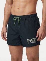 EA7 Emporio Armani Szorty kąpielowe 7M001678 AF21069 UB102 Granatowy Regular Fit. Niebieskie kąpielówki męskie EA7 Emporio Armani, m, bez wzorów, z syntetyku. Za 299.99 zł.