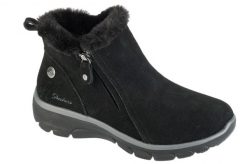 Buty zimowe damskie, Easy Going - High Zip 2. Czarne obuwie trekkingowe damskie Skechers, z materiału, przed kolano, bez zapięcia. Za 399.99 zł.