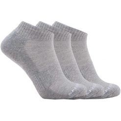 Skarpetki sportowe dla dorosłych 3pk Unisex Terry Qtr Crew. Szare skarpetki damskie Skechers, bez wzorów, z materiału. Za 44.99 zł.