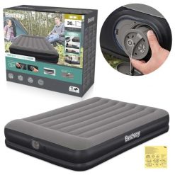 Materac dmuchany do spania Bestway dwuosobowy 203x152x36cm 2 os. pompka. Szare piżamy męskie BESTWAY, m, bez wzorów, z materiału, bez kołnierzyka, bez ramiączek. Za 162.99 zł.