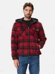 Guess Jeans Kurtka przejściowa M6BL81 W5760 Czerwony Regular Fit. Czerwone kurtki męskie Guess Jeans, m, z aplikacjami, z jeansu, bez kaptura. Za 699.99 zł.