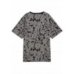 Damska koszulka ESS NATURE 2.0 Relaxed AOP PUMA Black. Czarne bluzki damskie Puma, l, bez wzorów, z gumy, sportowe, bez kołnierzyka, bez ramiączek. W wyprzedaży za 79.00 zł.