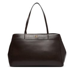 Torebka Calvin Klein. Brązowe shopperki damskie Calvin Klein, bez wzorów, bez dodatków. Za 749.99 zł.
