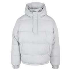 Kurtka Urban Classics hooded cropped (GT). Szare kurtki męskie Urban Classics, m, bez wzorów, bez kaptura. Za 463.50 zł.
