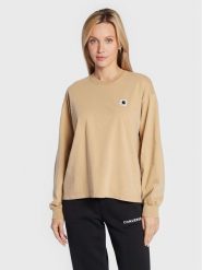 Carhartt WIP Bluzka Nelson I029962 Beżowy Regular Fit. Brązowe bluzki damskie Carhartt WIP, l, bez wzorów, z bawełny, bez kołnierzyka, bez ramiączek. Za 249.99 zł.