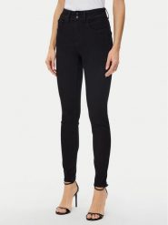 Guess Jeansy W5RA34 D5LM1 Czarny Slim Fit. Czarne jeansy damskie Guess, z aplikacjami, z bawełny. Za 269.99 zł.