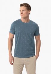 TM-LEIF. Niebieskie t-shirty męskie Volcano, l, bez wzorów, z bawełny, bez kołnierzyka, bez ramiączek. Za 69.99 zł.