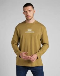 LEE LS LOGO LOOSE TEE MĘSKA KOSZULKA Z DŁUGIM RĘKAWEM LOGO L69AFQ85 112321850. Żółte t-shirty męskie Lee, l, bez wzorów, z bawełny, bez kołnierzyka, bez ramiączek. Za 99.99 zł.