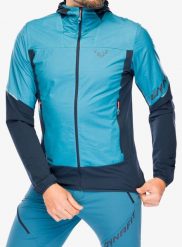 Kurtka polarowa męska Dynafit Traverse Alpha Hooded JKT. Niebieskie kurtki męskie Dynafit, m, bez wzorów, z materiału, bez kaptura. Za 859.15 zł.