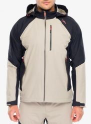 Kurtka przeciwdeszczowa męska CMP Fayro Jacket. Brązowe kurtki męskie CMP, l, bez wzorów, z materiału, bez kaptura. Za 384.99 zł.