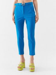 Pinko Spodnie materiałowe 100309 A0KD Niebieski Regular Fit. Niebieskie spodnie materiałowe damskie Pinko, bez wzorów, z materiału. Za 589.99 zł.