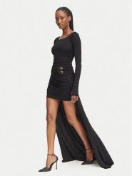 Elisabetta Franchi Sukienka wieczorowa AB-R35-67E2-V660 Czarny Slim Fit. Czarne sukienki damskie Elisabetta Franchi, bez wzorów, z wiskozy, wizytowe, bez kołnierzyka, bez ramiączek. Za 2,819.00 zł.