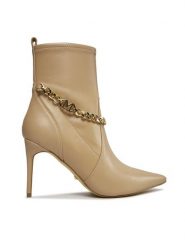 Marciano Guess Botki 3BGZ60 7013A Beżowy. Brązowe botki damskie Marciano Guess, z aplikacjami, ze skóry, bez obcasa, na szpilce, bez zapięcia. Za 1,129.00 zł.