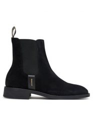 Gant Sztyblety 33553426 Czarny. Czarne botki damskie GANT, bez wzorów, ze skóry, bez obcasa, na płaskiej podeszwie, bez zapięcia. Za 719.99 zł.