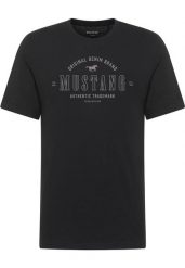 Męski T-Shirt Mustang Style Alex Black 1017999 4142. Czarne t-shirty męskie Mustang, m, bez wzorów, bez kołnierzyka, bez ramiączek. Za 79.99 zł.