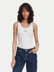 HUGO Top Damatank 50572293 Biały Extra Slim Fit. Białe topy damskie Hugo, xl, bez wzorów, z bawełny, bez kołnierzyka, bez ramiączek. Za 129.99 zł.