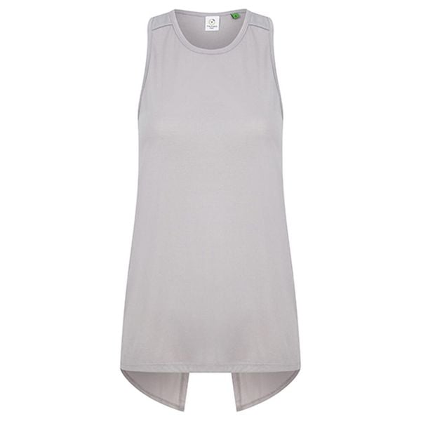 Koszulka Damska Z Odkrytymi Plecami. Szare bluzki damskie TOMBO, bez wzorów, sportowe, bez kołnierzyka, bez ramiączek. Za 95.99 zł.