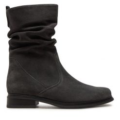 Botki Gabor. Szare botki damskie Gabor, bez wzorów, bez obcasa, na płaskiej podeszwie, bez zapięcia. Za 759.99 zł.
