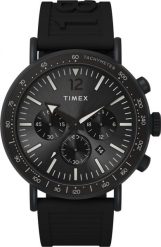 Zegarek Timex Zegarek męski TW2V71900 czarny. Czarne zegarki męskie Timex, bez wzorów. Za 359.99 zł.
