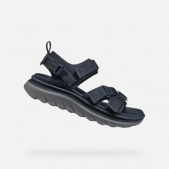 Sandały Geox Spherica Actif X S A. Niebieskie sandały męskie Geox, bez wzorów, sportowe, bez zapięcia. Za 332.99 zł.