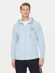 Jack&Jones Bluza Simon 12269366 Błękitny Standard Fit. Niebieskie bluzy męskie Jack&Jones, m, bez wzorów, z bawełny, bez ramiączek, bez kaptura. W wyprzedaży za 99.99 zł.