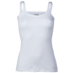 Damski top Fila biały, S. Białe topy damskie Fila, s, bez wzorów, z bawełny, bez kołnierzyka, bez ramiączek. Za 141.99 zł.