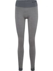 Damskie legginsy bezszwowe z wysokim stanem Hummel Mt Shine. Szare legginsy damskie Hummel, bez wzorów, z poliesteru. Za 171.50 zł.