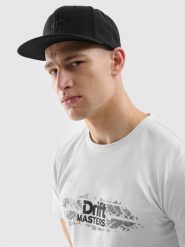 4F Czapka z daszkiem snapback uniseks 4F x Drift Masters - czarna Uniwersalny. Czarne czapki damskie 4F, na lato, bez wzorów, z materiału, sportowe. W wyprzedaży za 89.99 zł.