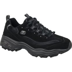Buty sportowe Sneakersy męskie, Skechers D'Lites. Czarne buty sportowe męskie Skechers, bez wzorów, z nubiku, bez zapięcia, trekkingowe. Za 339.99 zł.