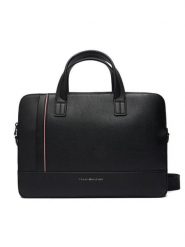 Tommy Hilfiger Torba na laptopa Th Central Slim Computer Bag AM0AM13631 Czarny. Czarne torby na laptopa damskie Tommy Hilfiger, bez wzorów, ze skóry. Za 799.99 zł.