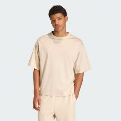 Koszulka Soft Lux Tee. Białe koszulki sportowe męskie Adidas, bez wzorów, z materiału, bez ramiączek, na fitness i siłownię. Za 199.00 zł.