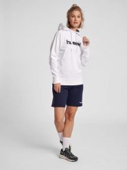 Bluza sportowa z kapturem damska Hummel Go Cotton Logo Hoodie Woman. Białe bluzy damskie Hummel, s, bez wzorów, z bawełny, sportowe, bez ramiączek, z kapturem. Za 218.20 zł.