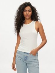 Lee Top 112350212 Écru Slim Fit. Topy damskie Lee, xl, bez wzorów, z bawełny, bez kołnierzyka, bez ramiączek. Za 59.00 zł.